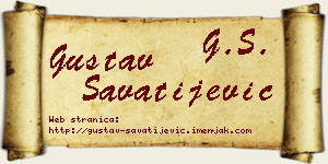 Gustav Savatijević vizit kartica
